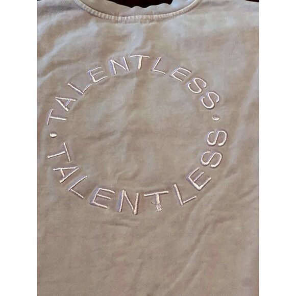 TALENTLESS Sweatshirt Embroidered Circle Logo Unisex   S/M Lilac - Picture 8 of 8
